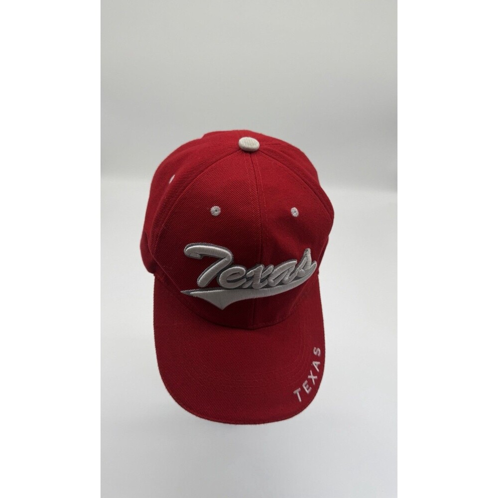 Texas Strapback Hat Cap Red W/White Logo Adult Men’s Unisex Baseball Cap